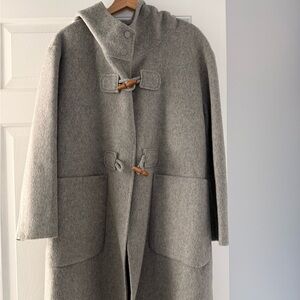 Gray Hooded Women's Coat
